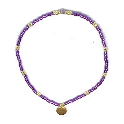 miyuki beads kralen gold silver bits and pieces off white purple amathyst gemstone