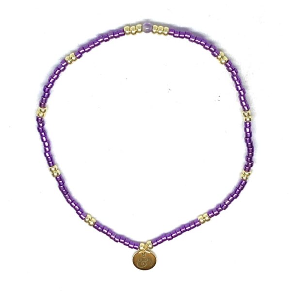miyuki beads kralen gold silver bits and pieces off white purple amathyst gemstone
