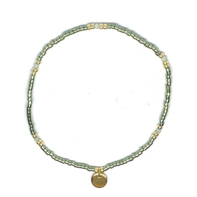 miyuki beads kralen gold silver bits and pieces white green glass beads green aventurine gemstone