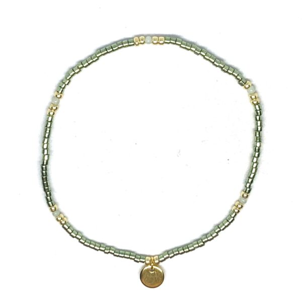 miyuki beads kralen gold silver bits and pieces white green glass beads green aventurine gemstone