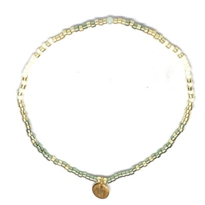 miyuki beads kralen gold silver bits and pieces off white green glass beads