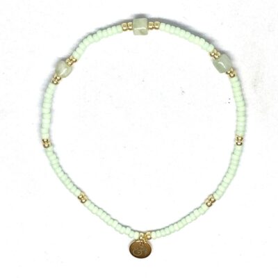 miyuki beads kralen gold silver bits and pieces mint green stone