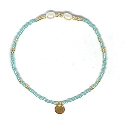 miyuki beads kralen gold silver bits and pieces white green glass beads green off white sweet water pearls