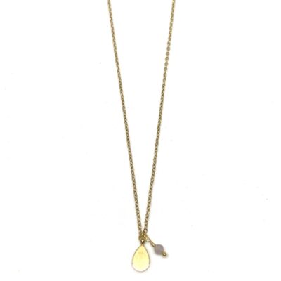 bits and pieces jewelry stainless steel necklaces gold gemstone glass bead morganite gemstone lila