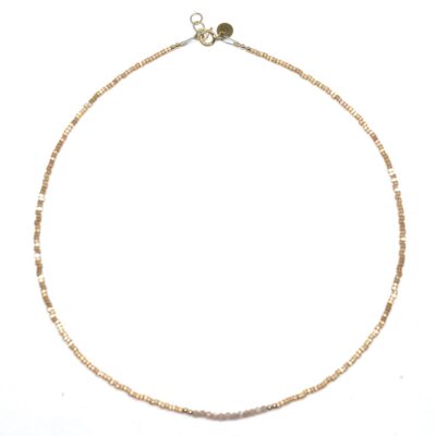 bits and pieces gemstone necklace gold orange moonstone gemstones
