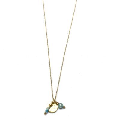 bits and pieces jewelry stainless steel necklaces gold turquoise apatite gemstone glass bead