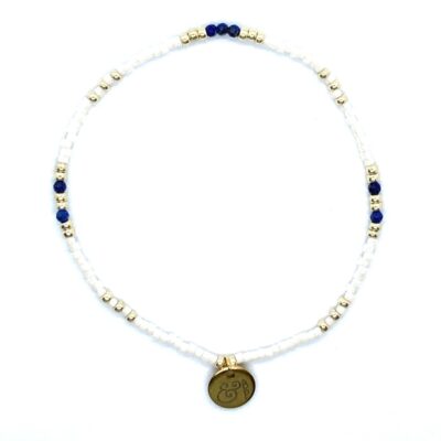 bits and pieces gemstone gift bracelets miyuki beads kralen armband remember why you started verveine lapis lazuli off white blue gold