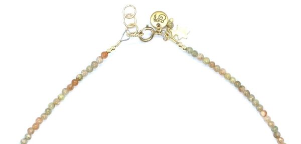 bits and pieces jewelry gold filled unakite multi colored green orange gemstones beads gold necklaces