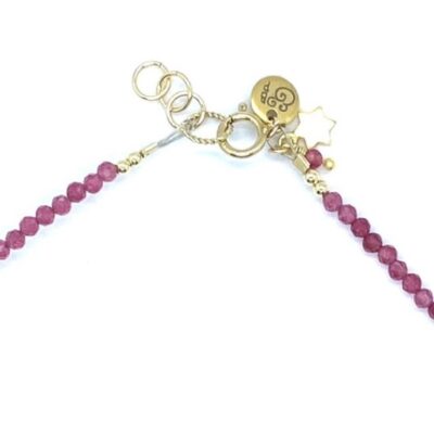 bits and pieces jewelry gold filled chalcedony pink red gemstones beads gold necklaces