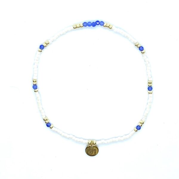 bits and pieces jewelry white cobalt blue glass beads bracelets