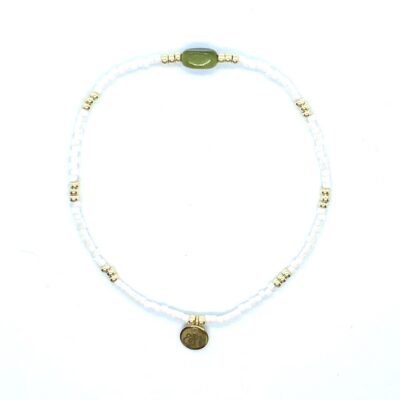 bits and pieces jewelry off white green jade beads bracelets