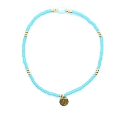 bits and pieces jewelry turquoise light blue glass beads bracelets