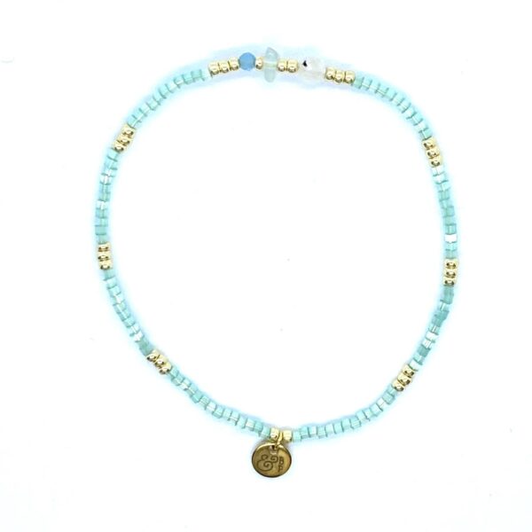 bits and pieces jewelry turquoise light blue white blue chalcedony fluorite moonstone beads gemstones bracelets