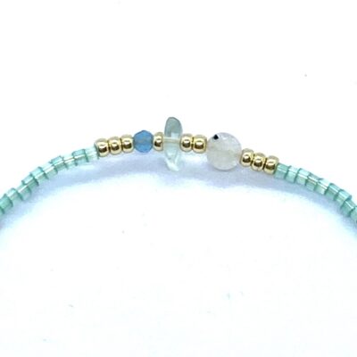bits and pieces jewelry turquoise light blue white blue chalcedony fluorite moonstone beads gemstones bracelets