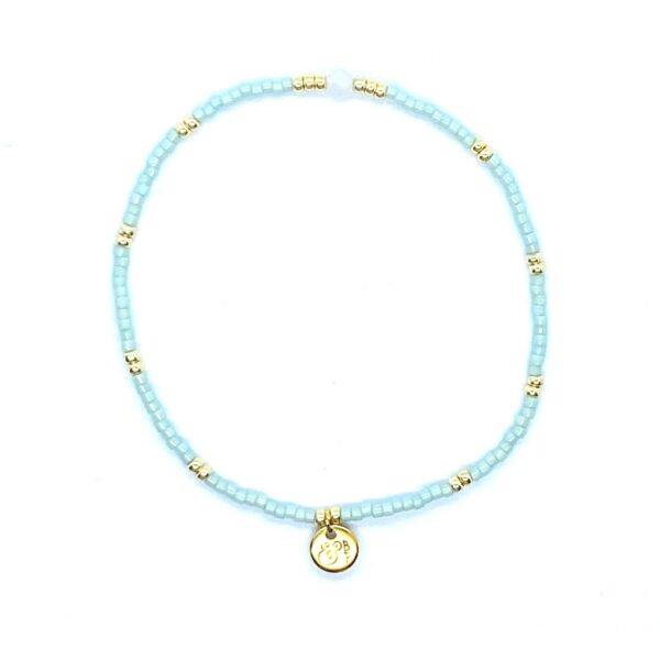 bits and pieces jewelry light blue green glass beads bracelets