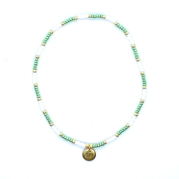 bits and pieces jewelry miyuki beads white green gold bracelets