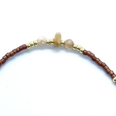 bits and pieces jewelry rusty brown orange sunstone gemstone beads gemstones bracelets