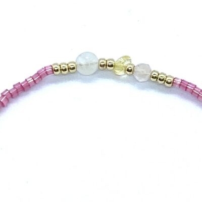 bits and pieces jewelry pink white yellow citrine morganite moonstone gemstone gold bracelets