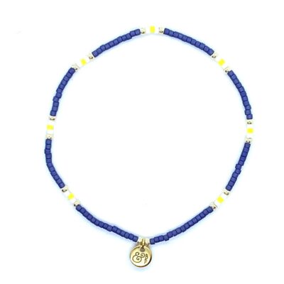 bits and pieces jewelry dark blue purple off-white gold lapis lazuli gemstone bracelets
