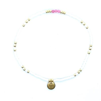 bits and pieces jewelry miyuki beads white pink rose red gemstones gold bracelets