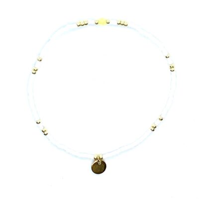 bits and pieces jewelry white yellow glass beads bracelets
