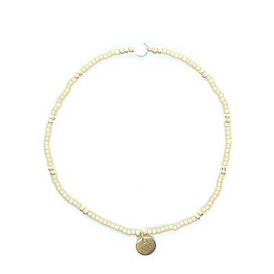 bits and pieces jewelry beige camel brown gold chalcedony gemstone beads bracelets