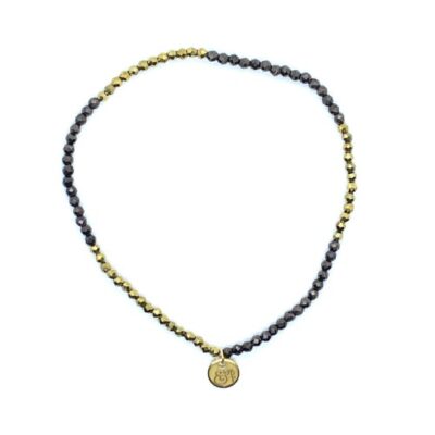 bits and pieces jewelry grey brown gold facet beads bracelets