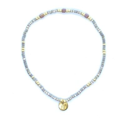 bits and pieces jewelry grey anthracite lila gold beads bracelets
