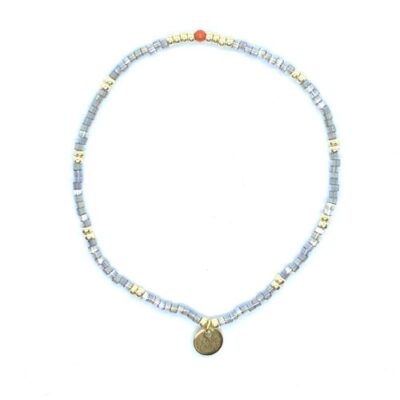 bits and pieces jewelry grey anthracite orange red gold coral gemstonebeads bracelets