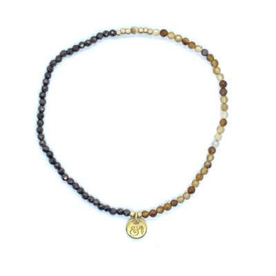 bits and pieces jewelry beige off white brown coffee lace gemstone beads bracelets