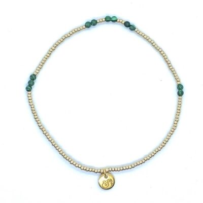 bits and pieces jewelry rosé gold green malachite gemstone beads bracelets