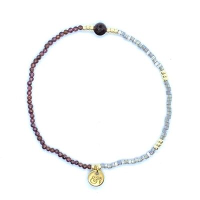 bits and pieces jewelry gold burgundy deep red garnet gemstone beads bracelets