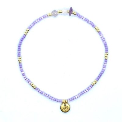 bits and pieces jewelry miyuki gemstone beads bracelets gold purple light pink morganite tourmaline flourite