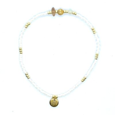 bits and pieces jewelry miyuki gemstone beads bracelets gold off white yellow light blue dusty pink amazon crazy agate botswana glass beads