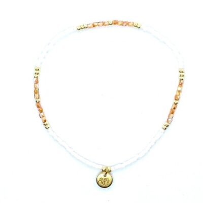 bits and pieces jewelry miyuki gemstone beads bracelets gold off-white orange glass beads