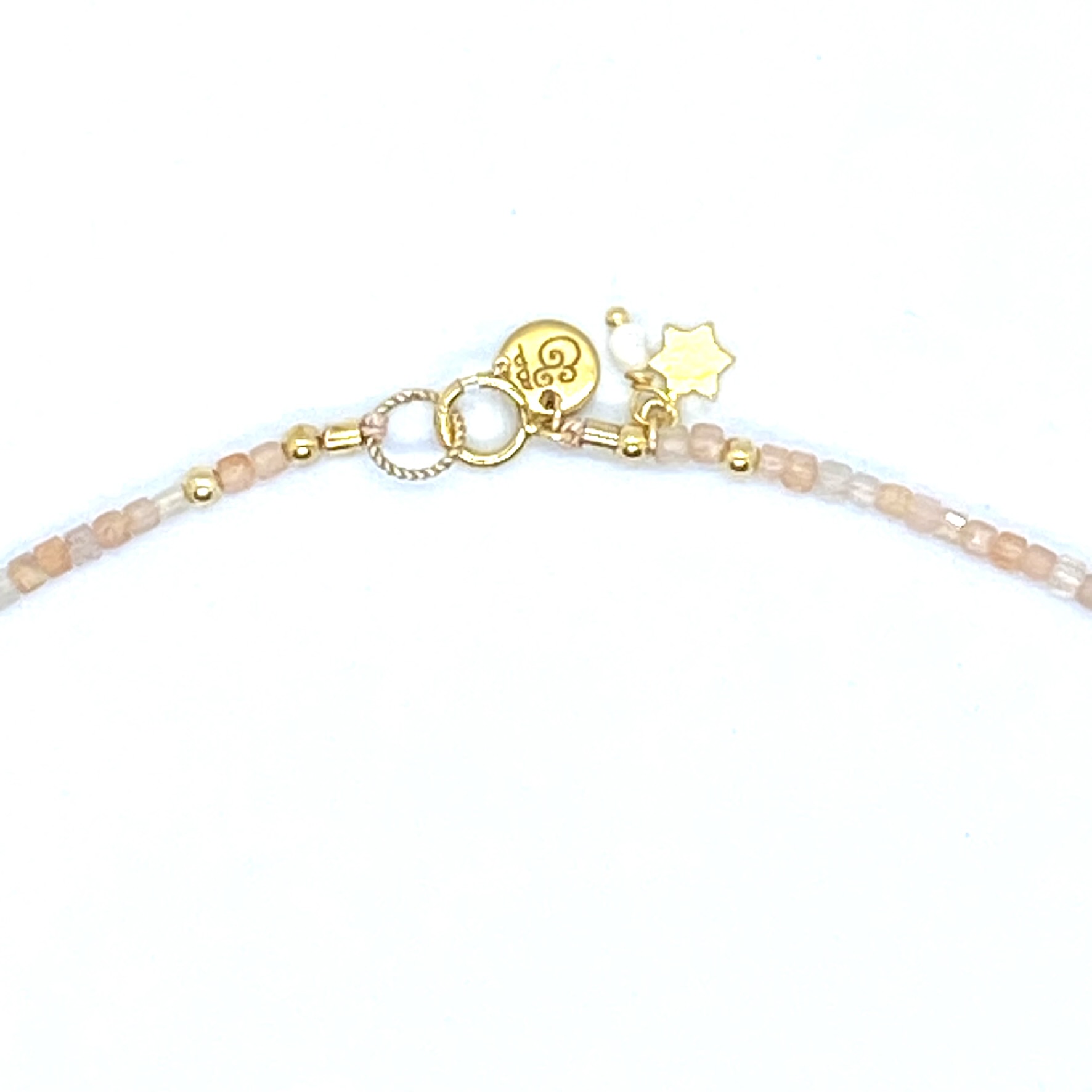 bits and pieces jewelry miyuki gemstone beads bracelets gold necklaces light peach white sunstone