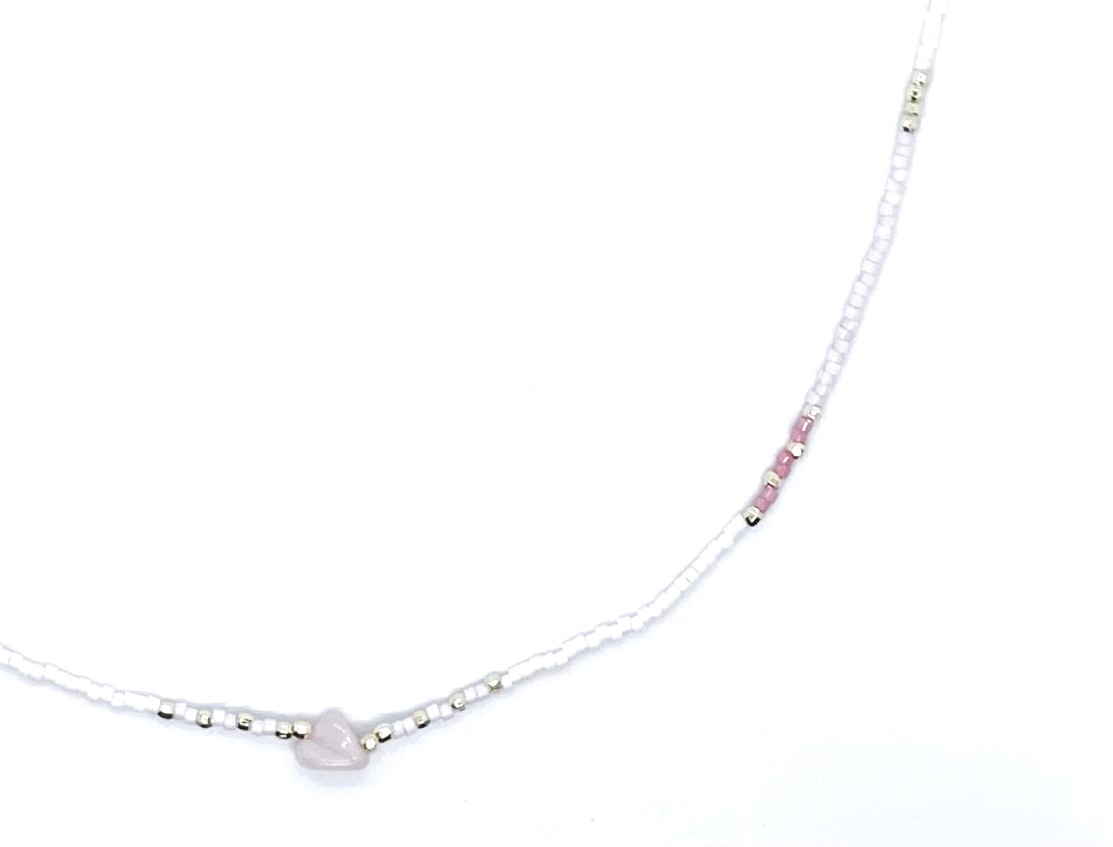 bits and pieces jewelry miyuki gemstone beads bracelets gold necklaces pink white rose quartz