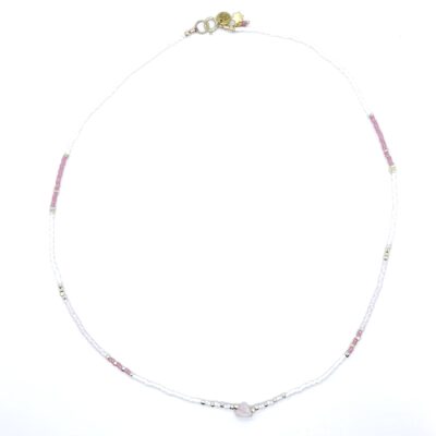 bits and pieces jewelry miyuki gemstone beads bracelets gold necklaces pink white rose quartz