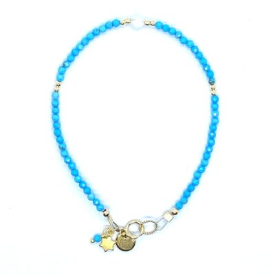 bits and pieces jewelry miyuki gemstone beads bracelets gold blue turquoise white moonstone gold filled gold gemstone beads