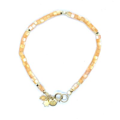 bits and pieces jewelry miyuki gemstone orange mother of pearl beads bracelets gold gemstones gold filled gold gemstone beads