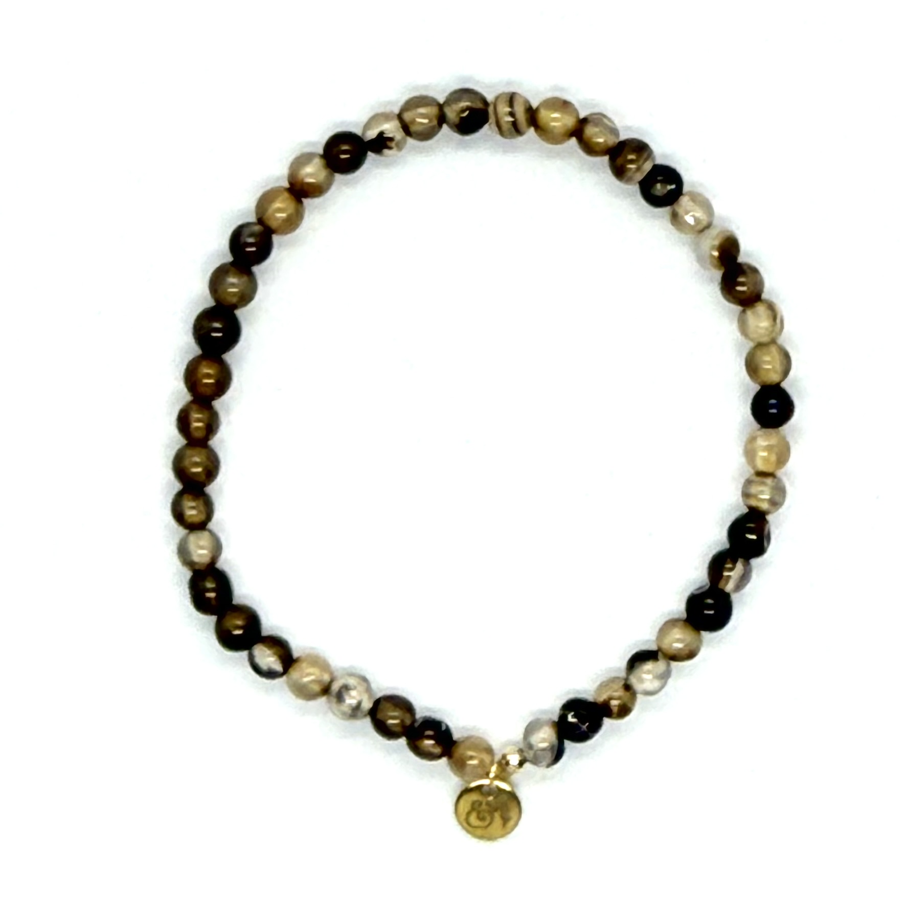 bits and pieces jewelry miyuki gemstone beads bracelets gold beige brown agate gemstones gold filled beads