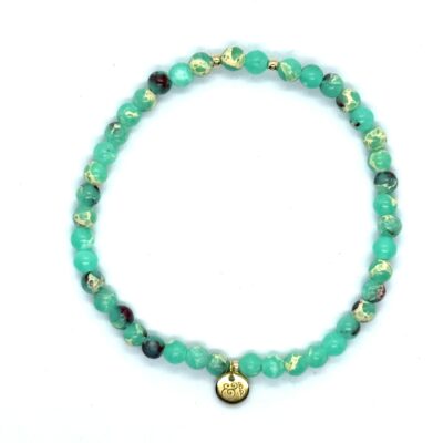 bits and pieces jewelry miyuki gemstone beads bracelets gold green shoushan green off-white gold filled beads
