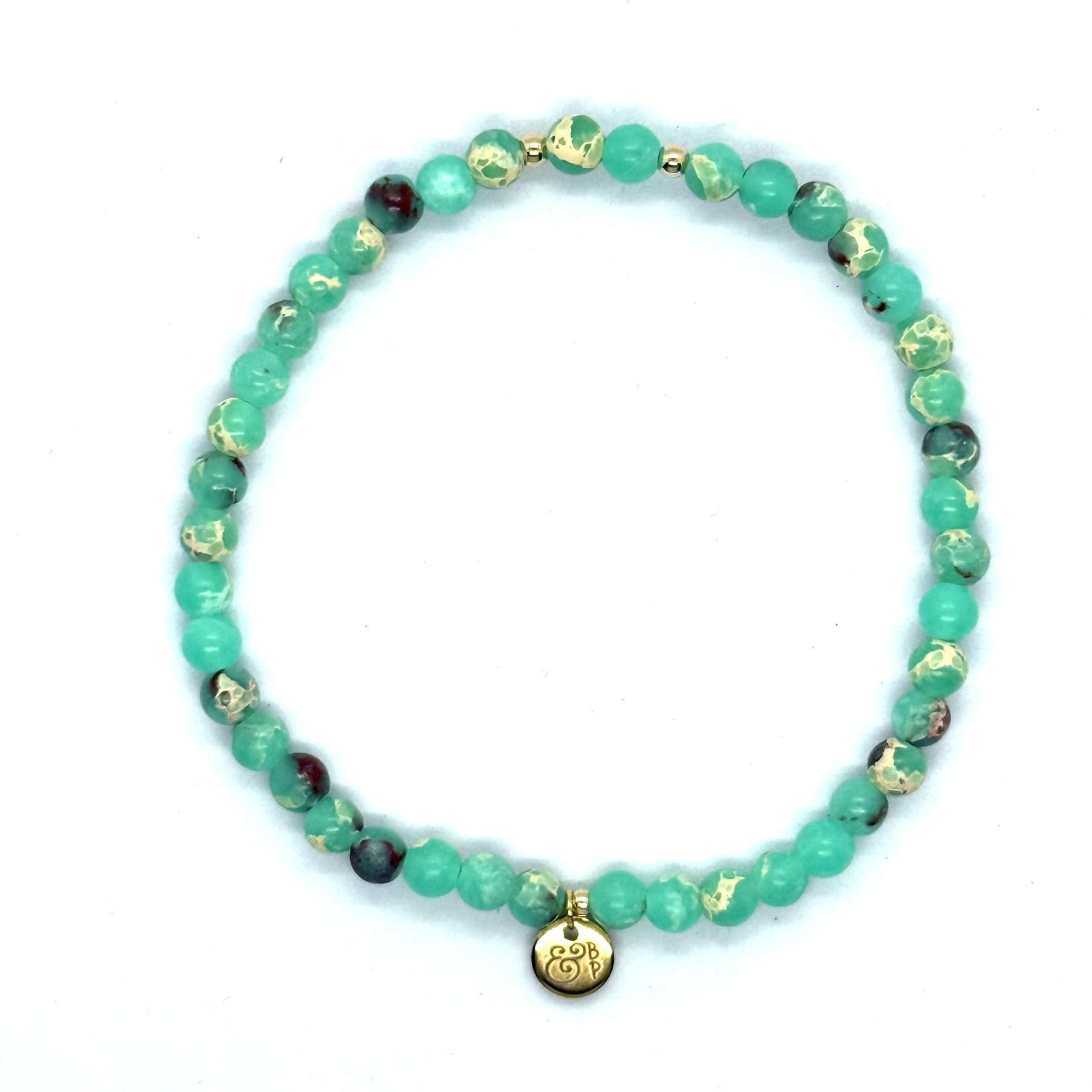 bits and pieces jewelry miyuki gemstone beads bracelets gold green shoushan green off-white gold filled beads